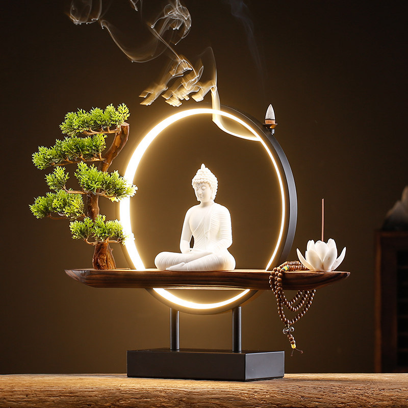 Perfume Fragrance For Room - Bakhoor Incense Stick Burner Holder Buddha