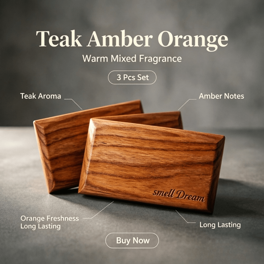 Perfume Home Fragrance - Car Air Freshener Teak Amber Orange