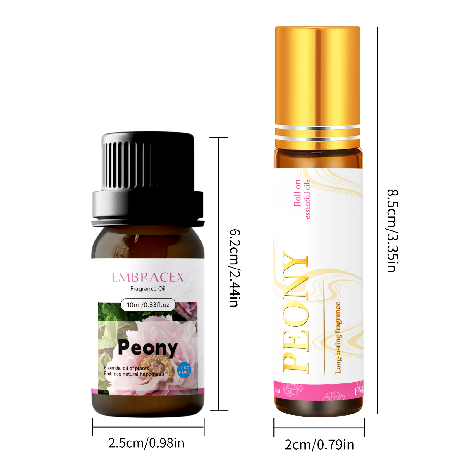 2PC/1PC 10ml Peony Fragrance O - Sandalwood Perfume Oil ulasan dan harga