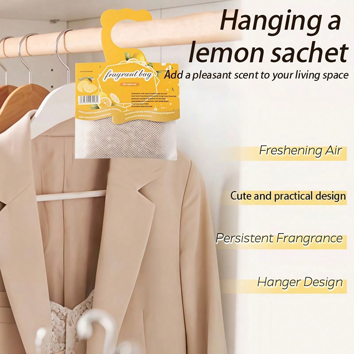 Hanging Lemon Scented Sachets, - Perfume Home Fragrance ulasan dan harga