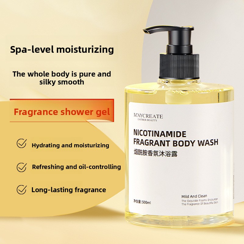 Niacinamide Body Wash Body Moi - Perfume Fragrance Body Wash ulasan dan harga