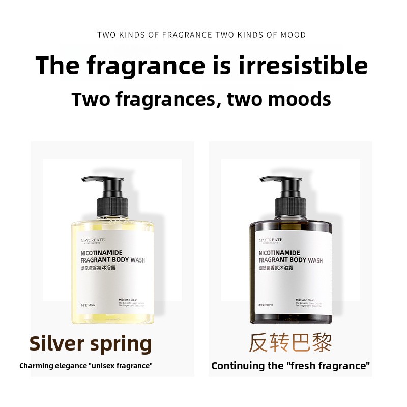 Niacinamide Body Wash Body Moi - Perfume Fragrance Body Wash ulasan dan harga