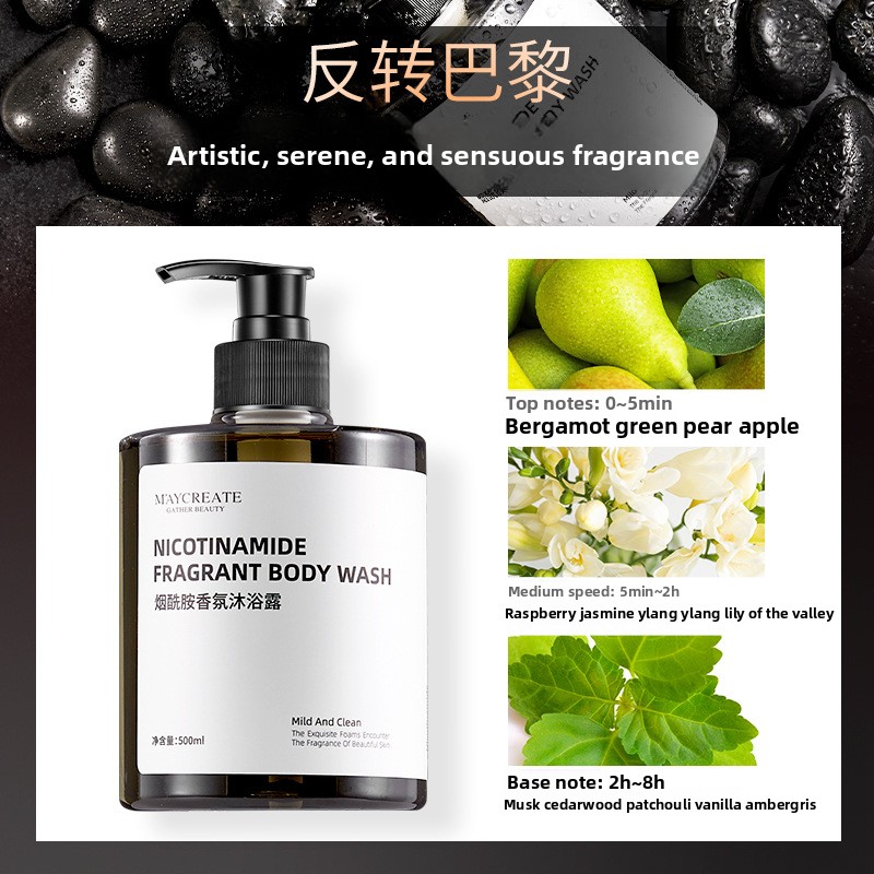 Niacinamide Body Wash Body Moi - Perfume Fragrance Body Wash ulasan dan harga