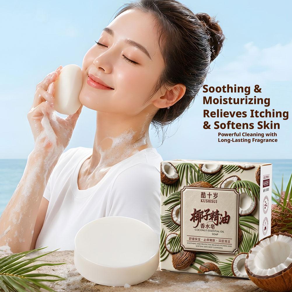 70g Coconut Essential Oil Perf - Perfume Fragrance Soap ulasan dan harga