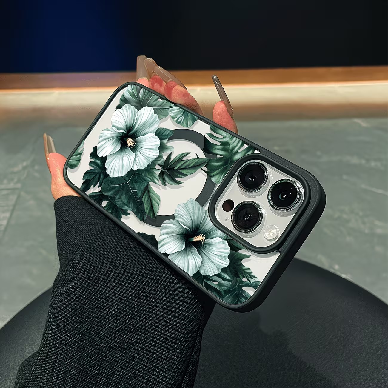 Green Floral Print Phone Case  - Perfume Pure Xs ulasan dan harga